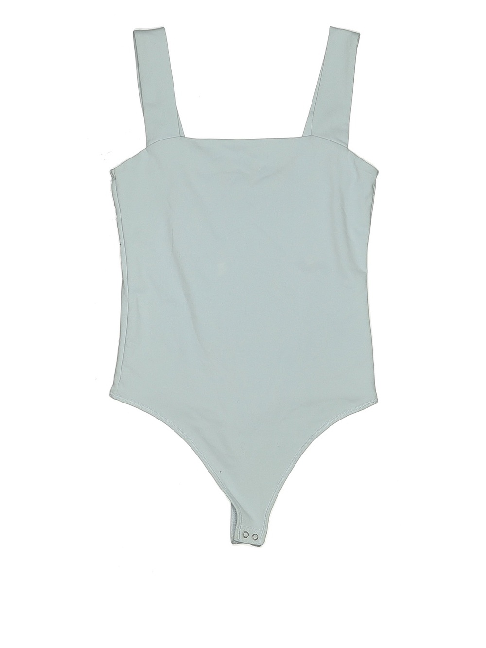 Abercrombie & Fitch Pale Blue Square-Neck Bodysuit with Wide Straps